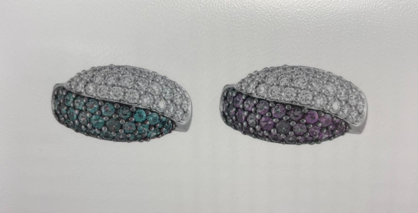1.26ct Brazilian Alexandrite 1.08ct Diamond 18KW Ring