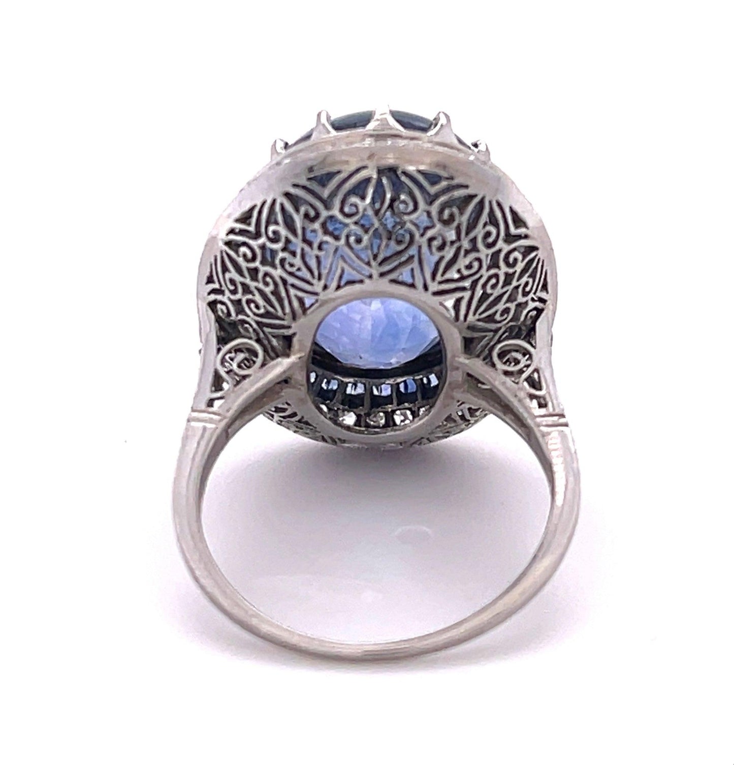 No Heat Cabochon Sapphire 27.04ct Ring