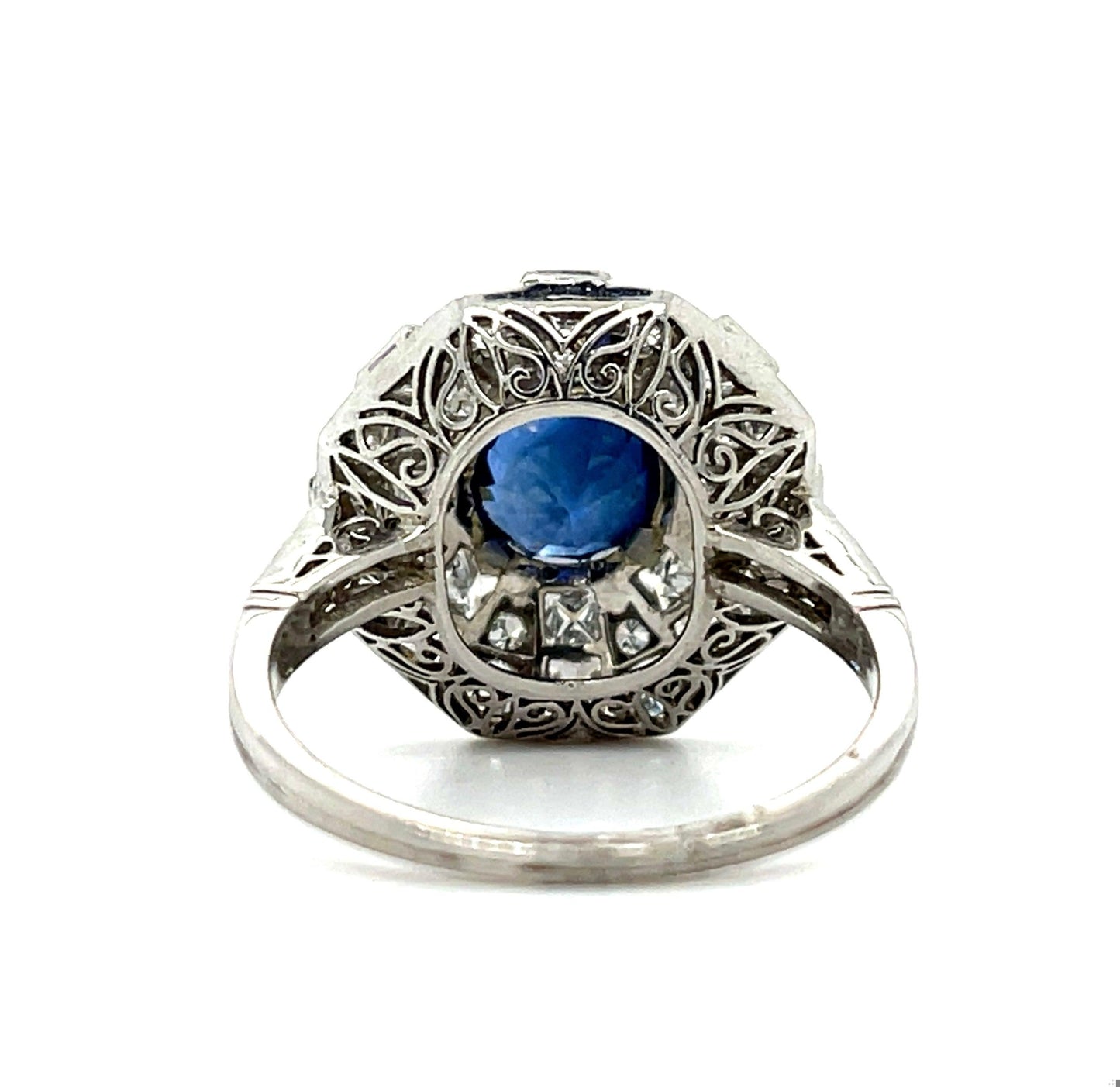 Platinum Sapphire 2.48ct and Diamond Ring
