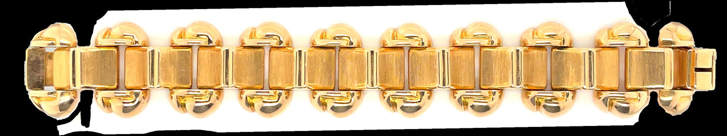 Retro (Circa 1940s) 18KY Rose Gold Vintage Bracelet