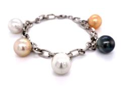 14KW South Sea Pearl Bracelet 18.6gr 12mm(pe) ESTATE Length 7.50