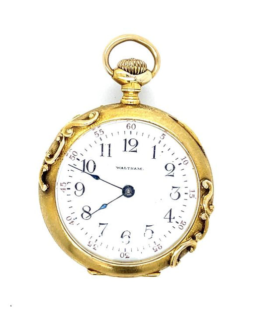 Original 14KY .30ct Dia Art Nouveau Pendant/Pocket Watch (Circa 1890s)