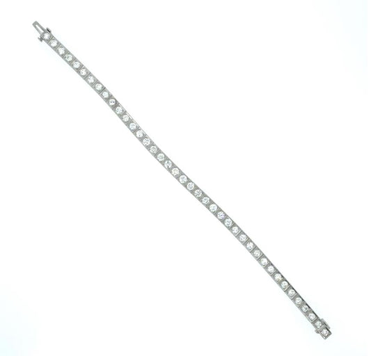 Art Deco PT 5.20ct Diamond Tennis Bracelet (Antique 1920s) 5.20ct Euro Dia