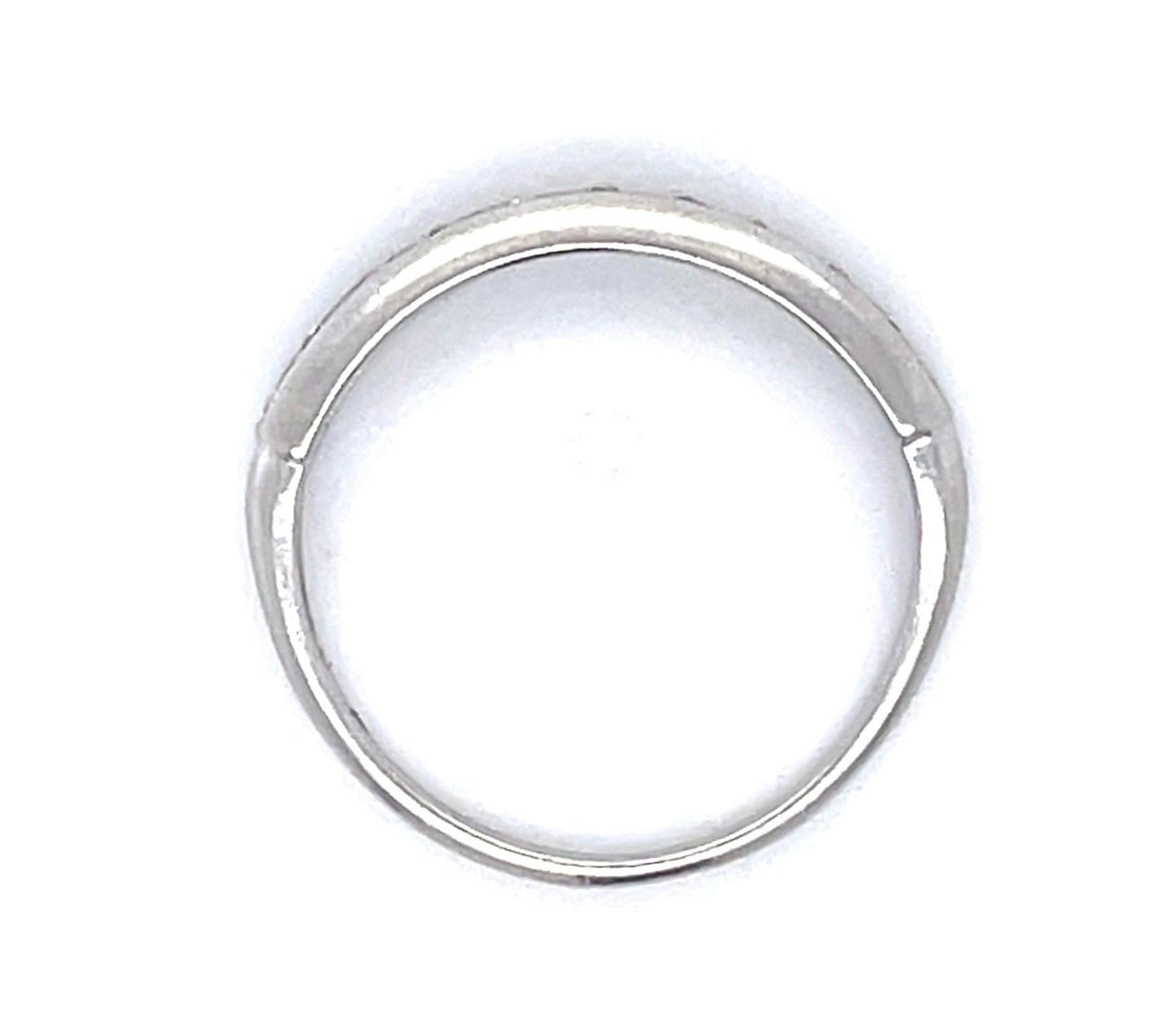 Art Deco .30ct Diamond Platinum Band (Vintage 1930s) 2.53g 5 Size