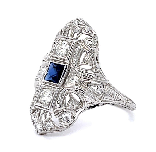 Art Deco .40ct Diamond Platinum Ring (Antique 1920s)