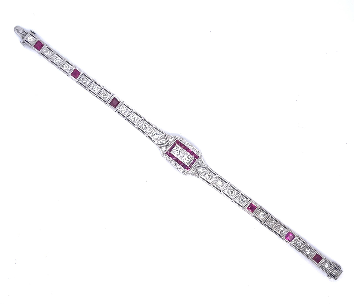 Art Deco 3ct (22 Old European Diamonds) Platinum Bracelet (Antique 1920s)