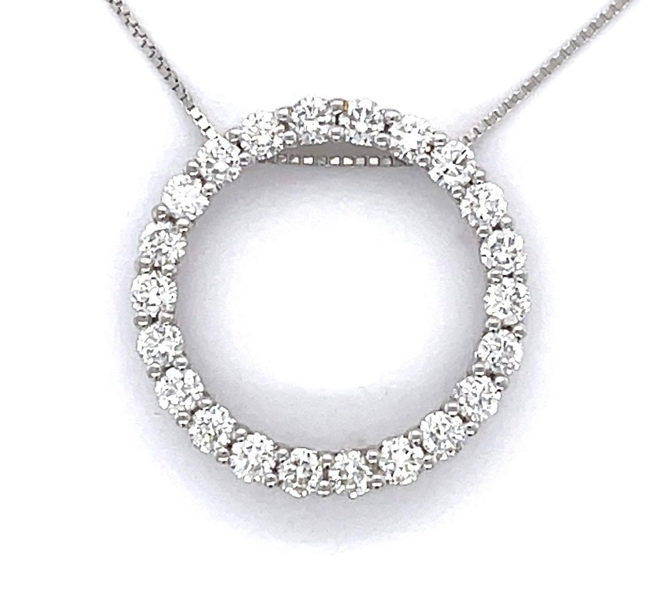 .97ct Diamond 14KW Diamond Pendant 3.6gr Length 17.50