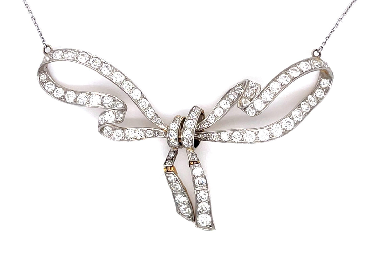 PL18KW Diamond Edwardian Necklace 11.6gr 3.70ct (dia) (Antique 1900s)