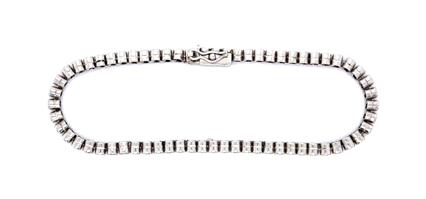 2.87ct (64 Round Diamonds) PT Handmade Bracelet
