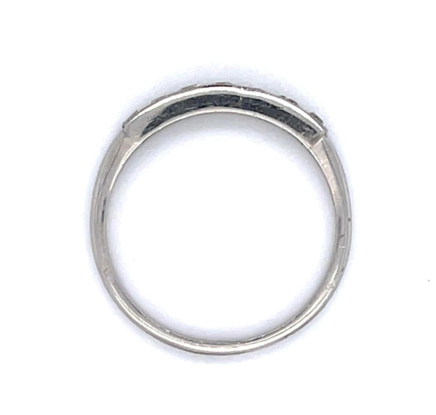 .58ct French cut Diamond Platinum Band 7.50 Size 3.13g