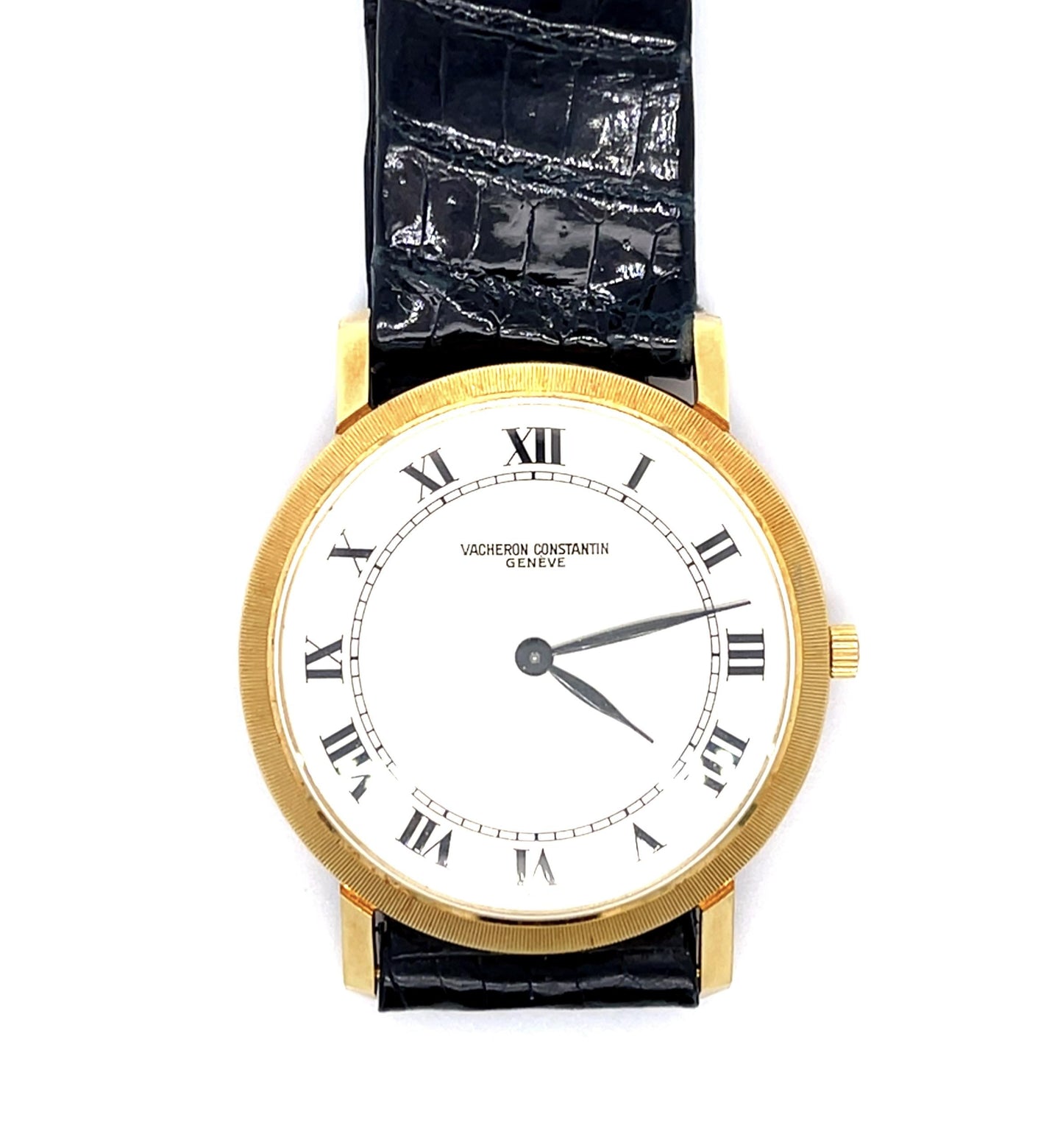 All Original Vacheron Constantin 18KY Gold Case with Leather Strap Watch