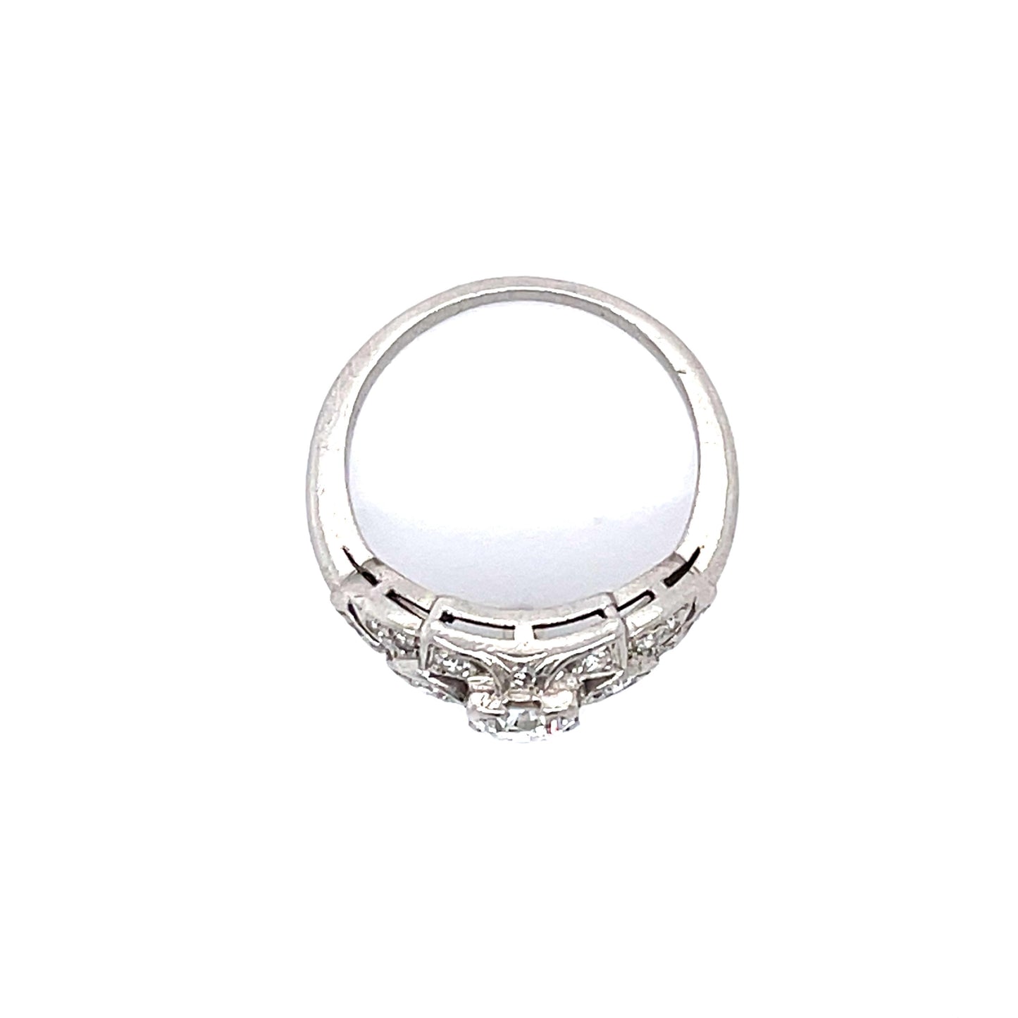 Art Deco .35ct Old European Diamond PT Ring (Vintage 1930s)