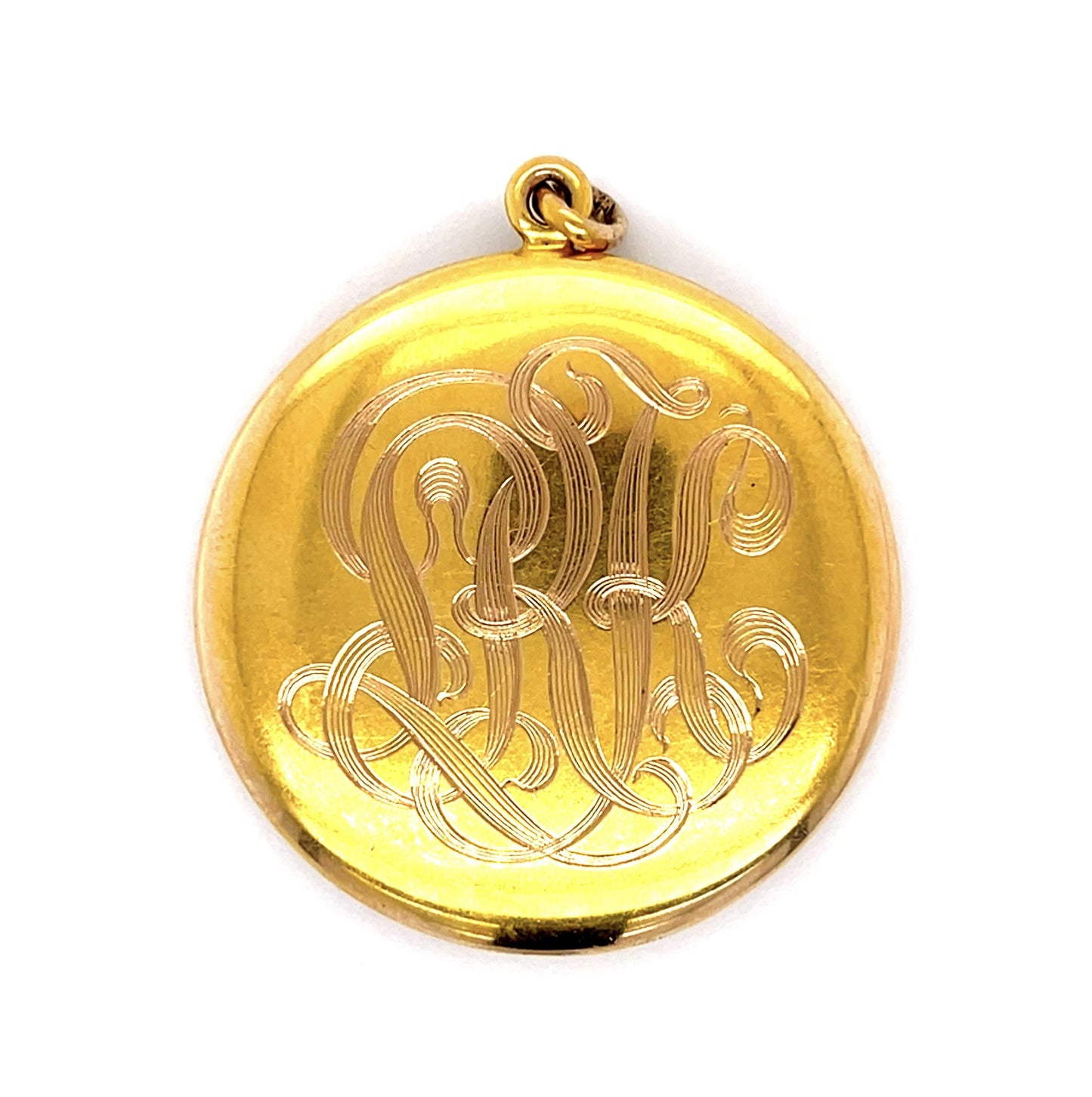 Original Art Nouveau .15ct Old Euro Diamond 14KY Locket Pendant (Antique 1900s)