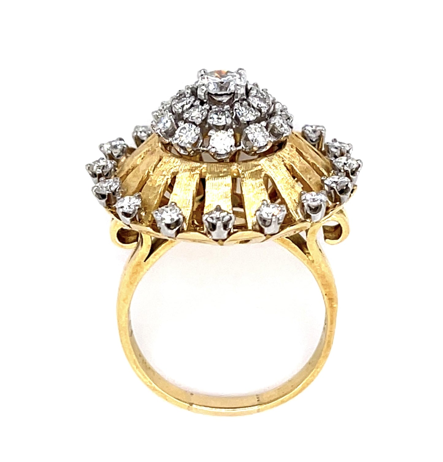 French .30ct Center Diamond 18KY Ring 2ct SD (Vintage 1960s)