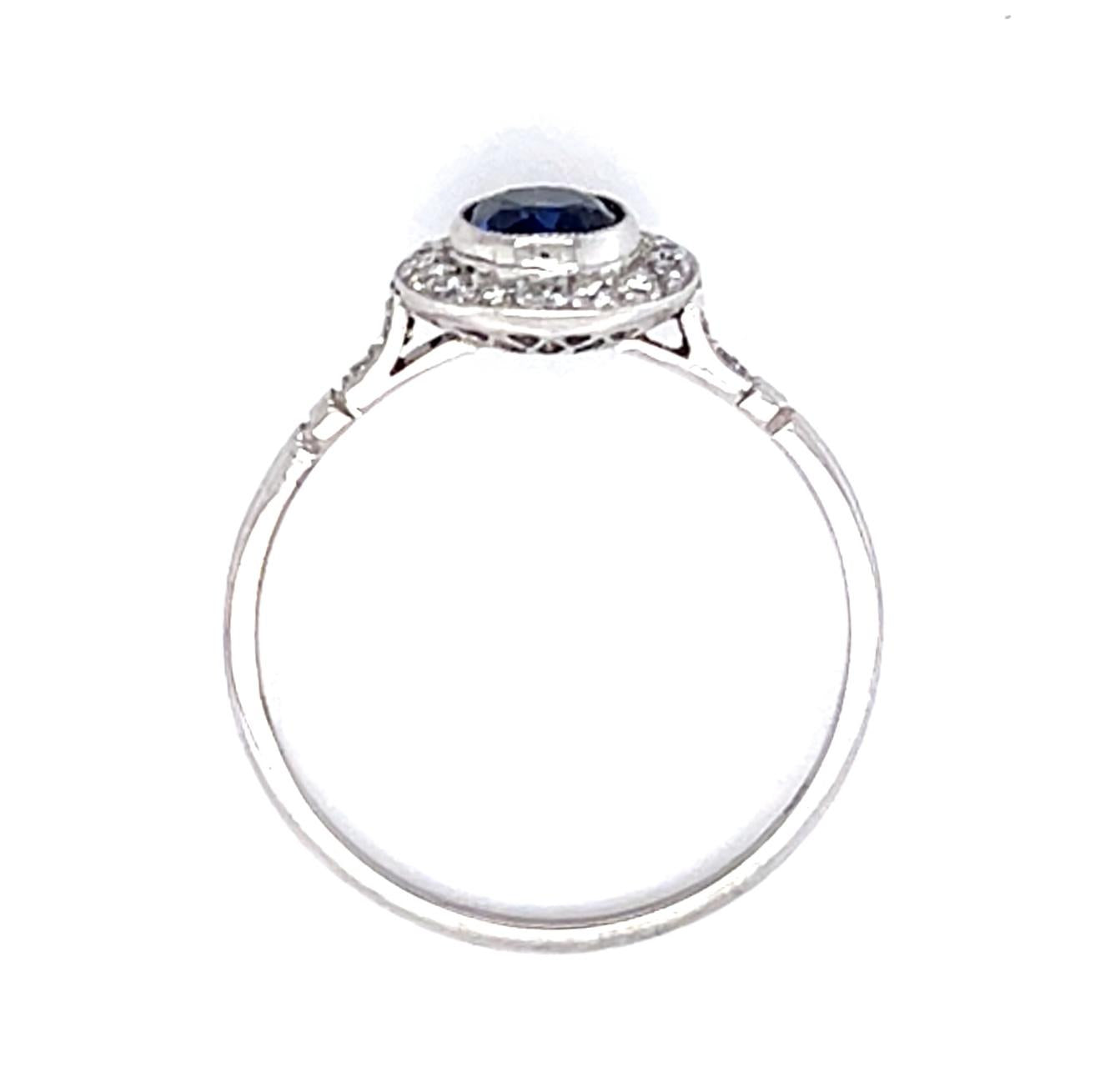 .76ct Pailin Cambodia Sapphire No Heat .28ct Diamond PT Ring