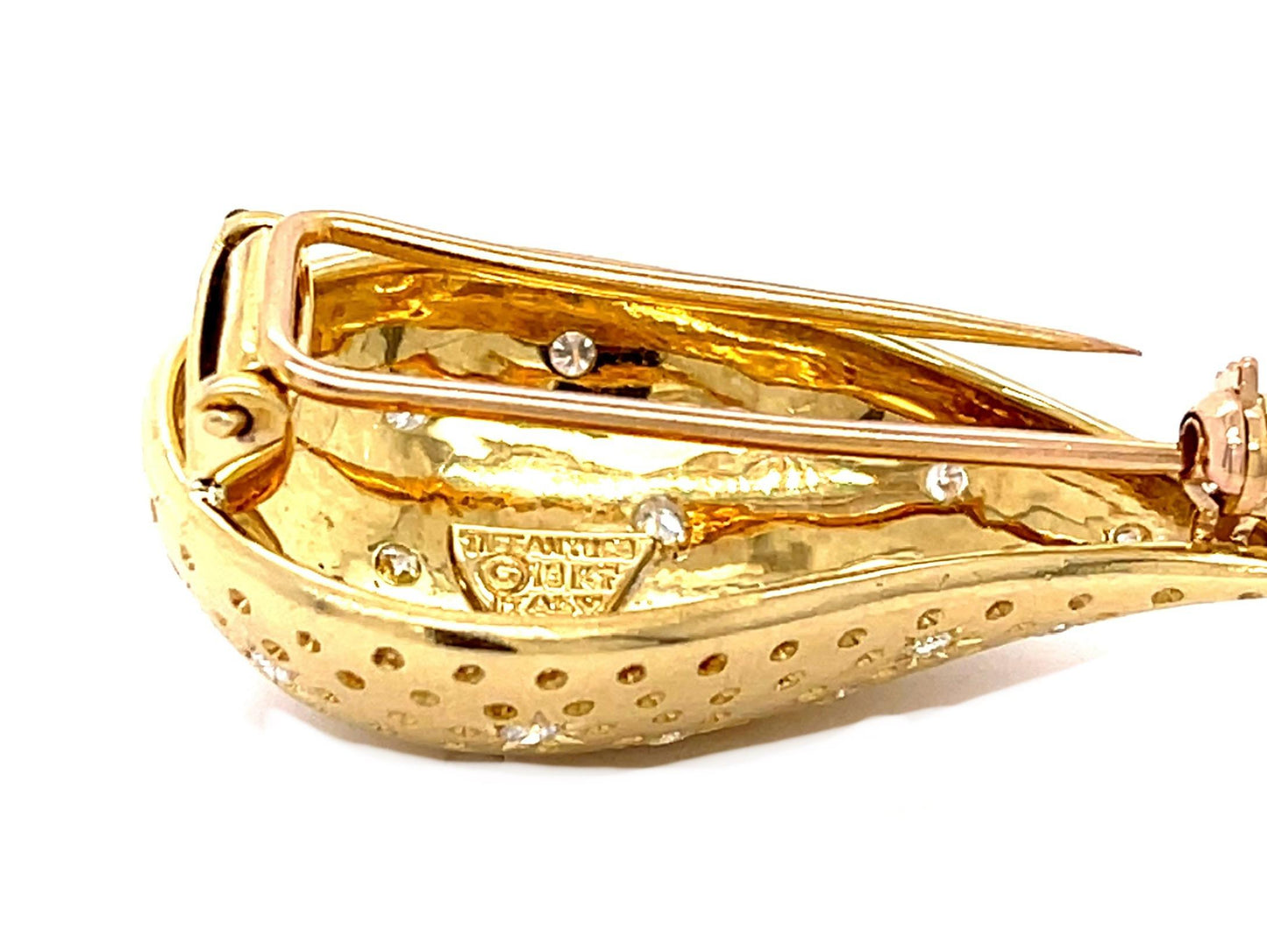 Tiffany & Co Italian .64ct (16 Diamonds) 18KY Brooch (Vintage 1980s)