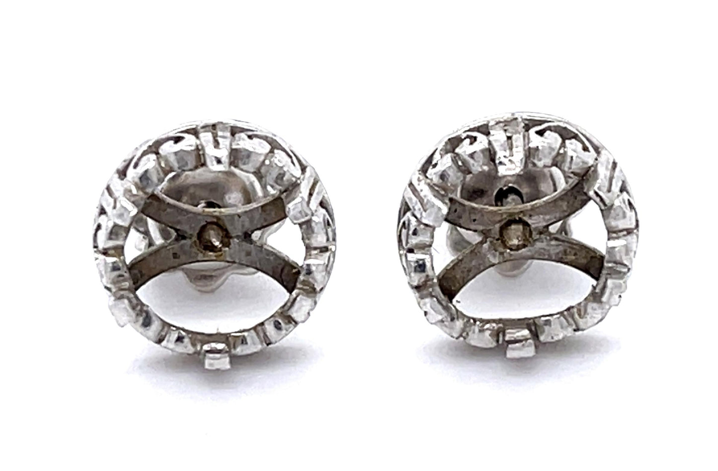 Art Deco Handmade Stud Earrings (Vintage 1930s) 4.48g