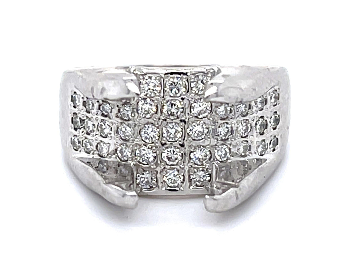 .57ct Diamond PT Semi Mount Ring 18g 6.50 Size