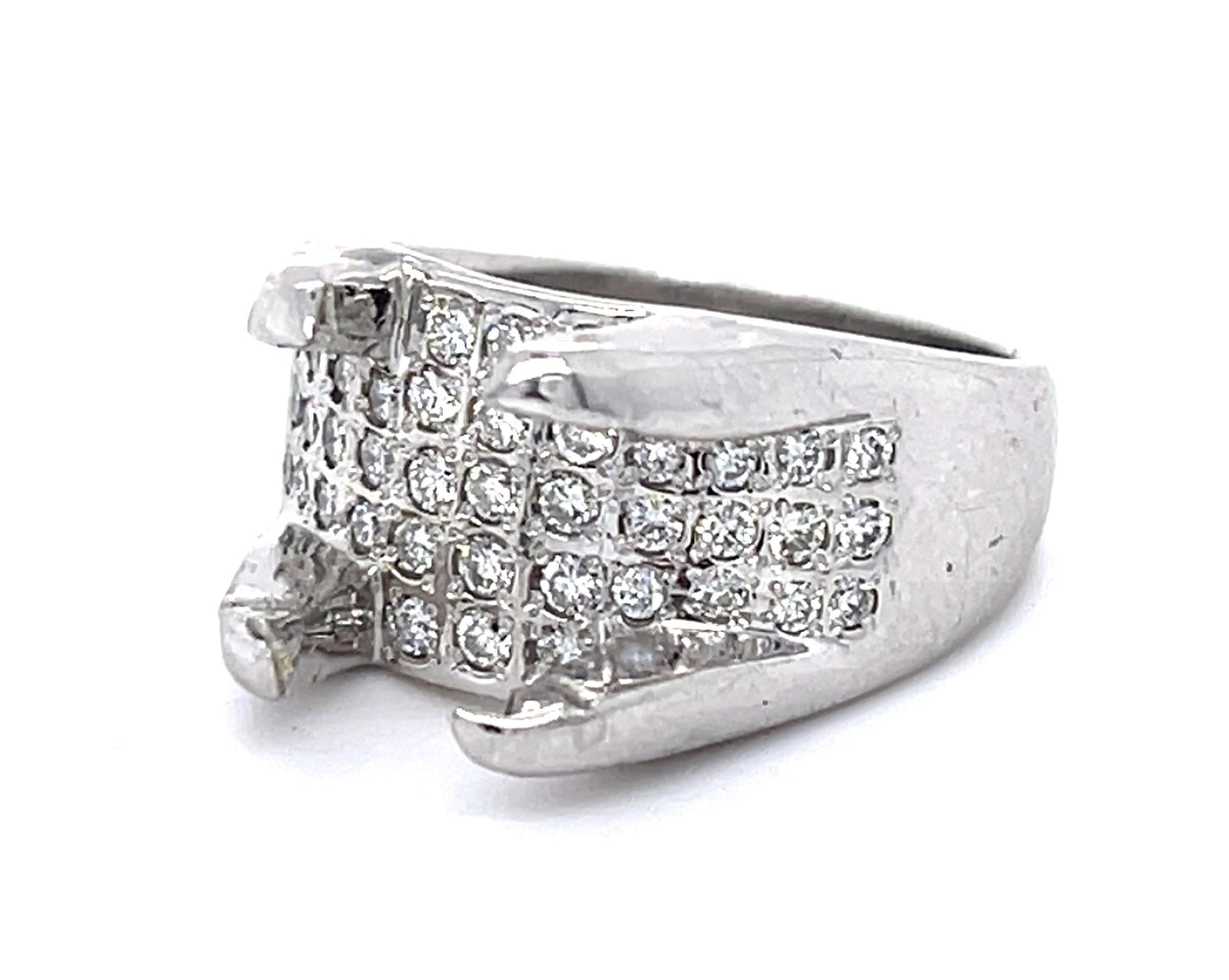 .57ct Diamond PT Semi Mount Ring 18g 6.50 Size
