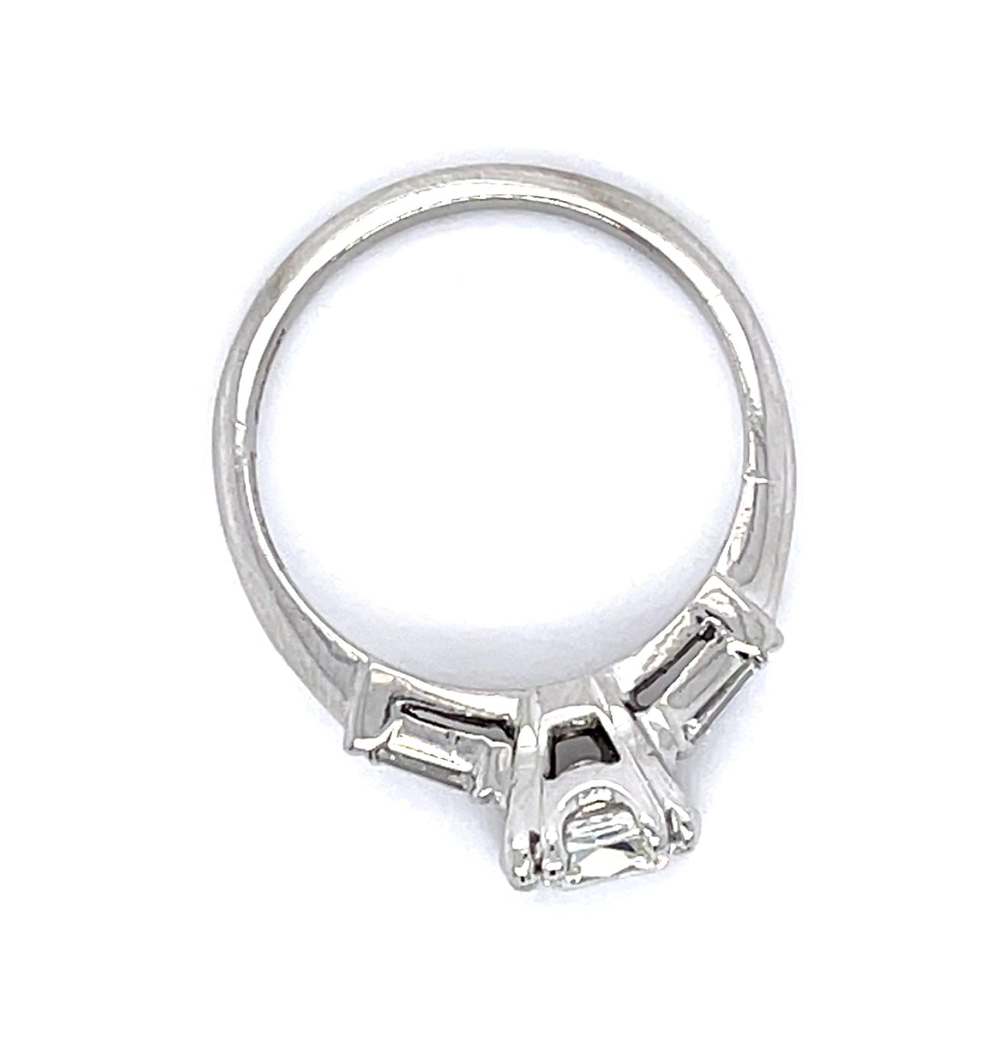 Art Deco 1.80ct G SI2 (No Cert) PT Ring (Vintage 1930s) .14ct SD