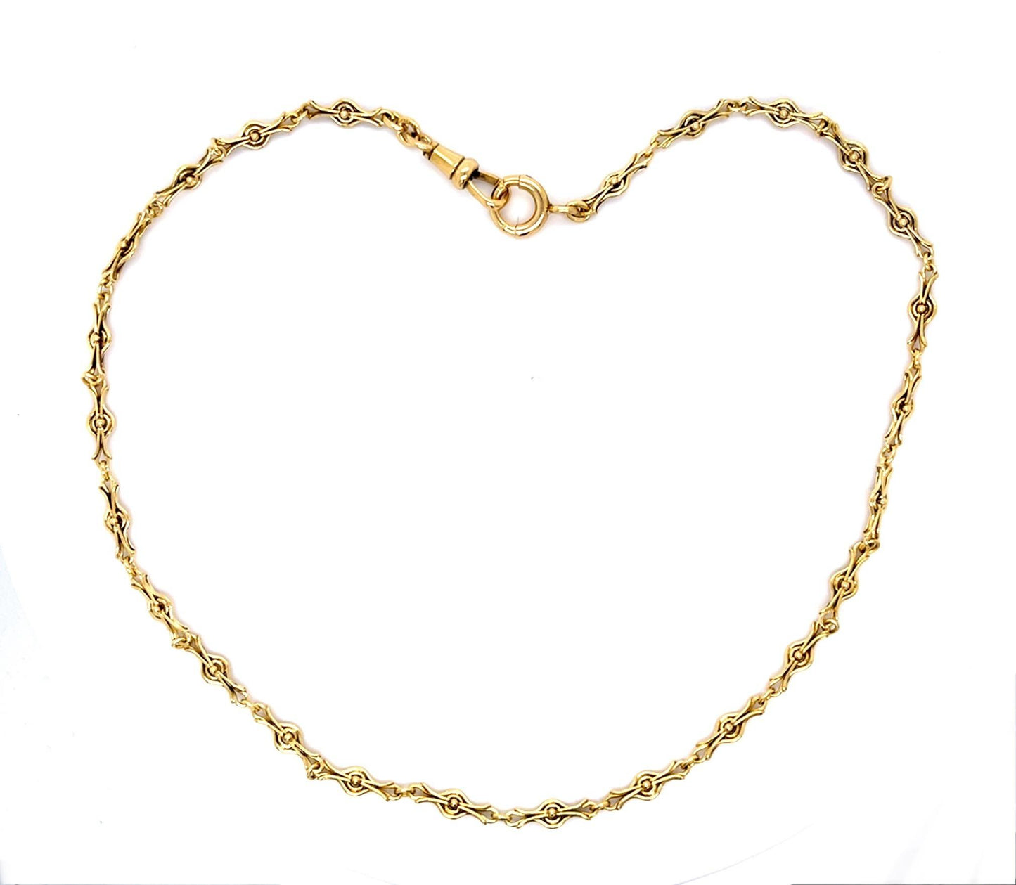 18KY European Hallmarks Handmade Chain Necklace (Antique 1900s)