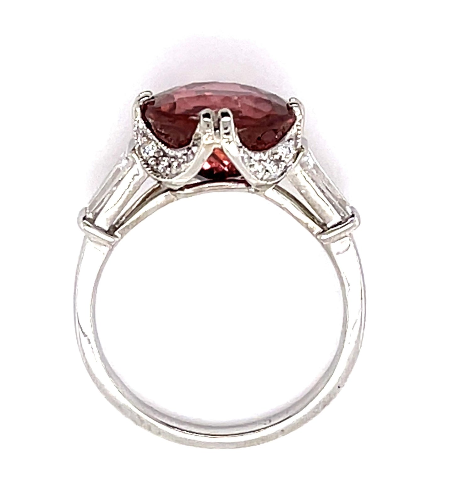 4.45ct Pink Tourmaline .84ct Diamond PT Ring