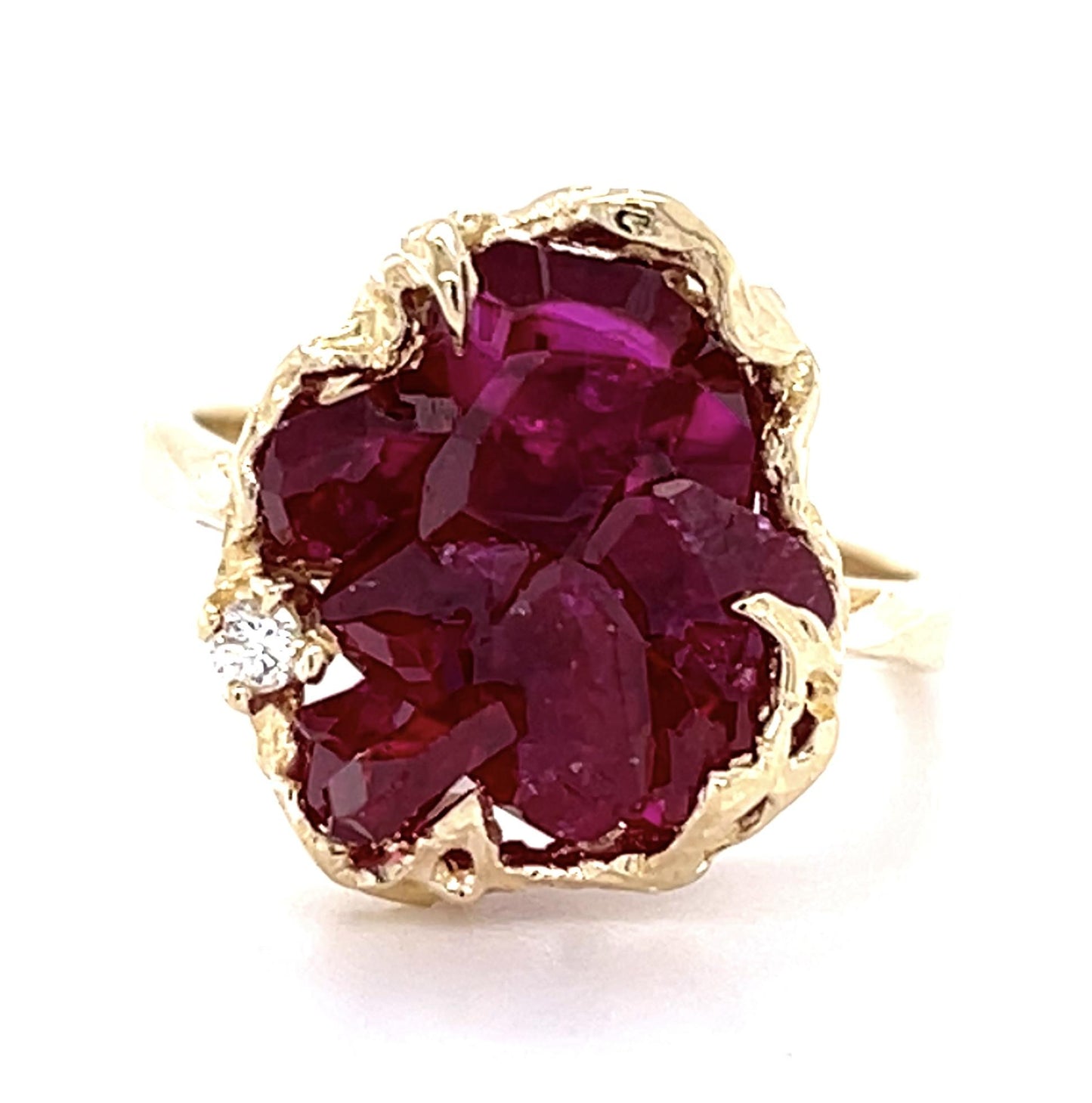 9ct Rough Ruby 14KY Ring (Vintage 1960s)