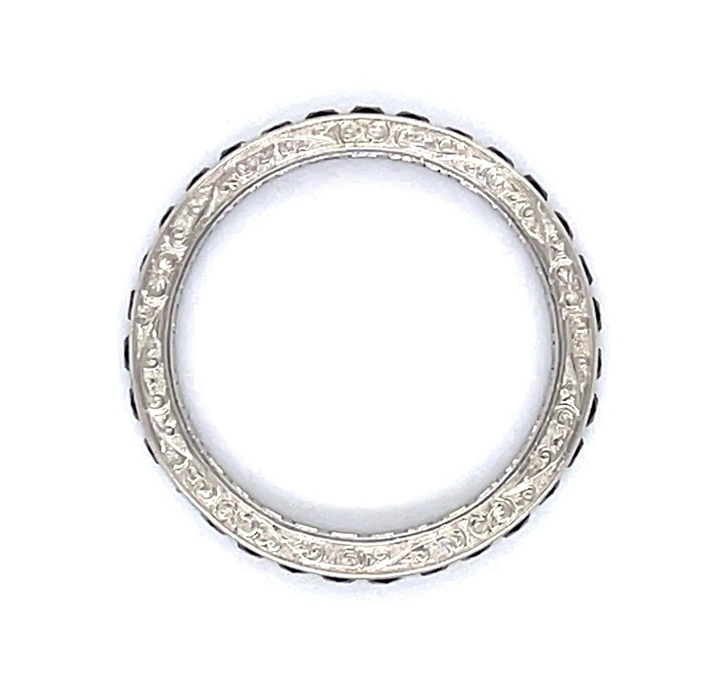 1.20ct French-cut Onyx PT Eternity Band