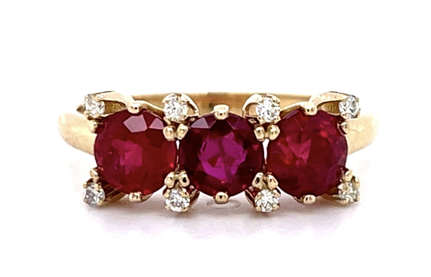 2.01ct Ruby .08ct Diamond 14KY Ring