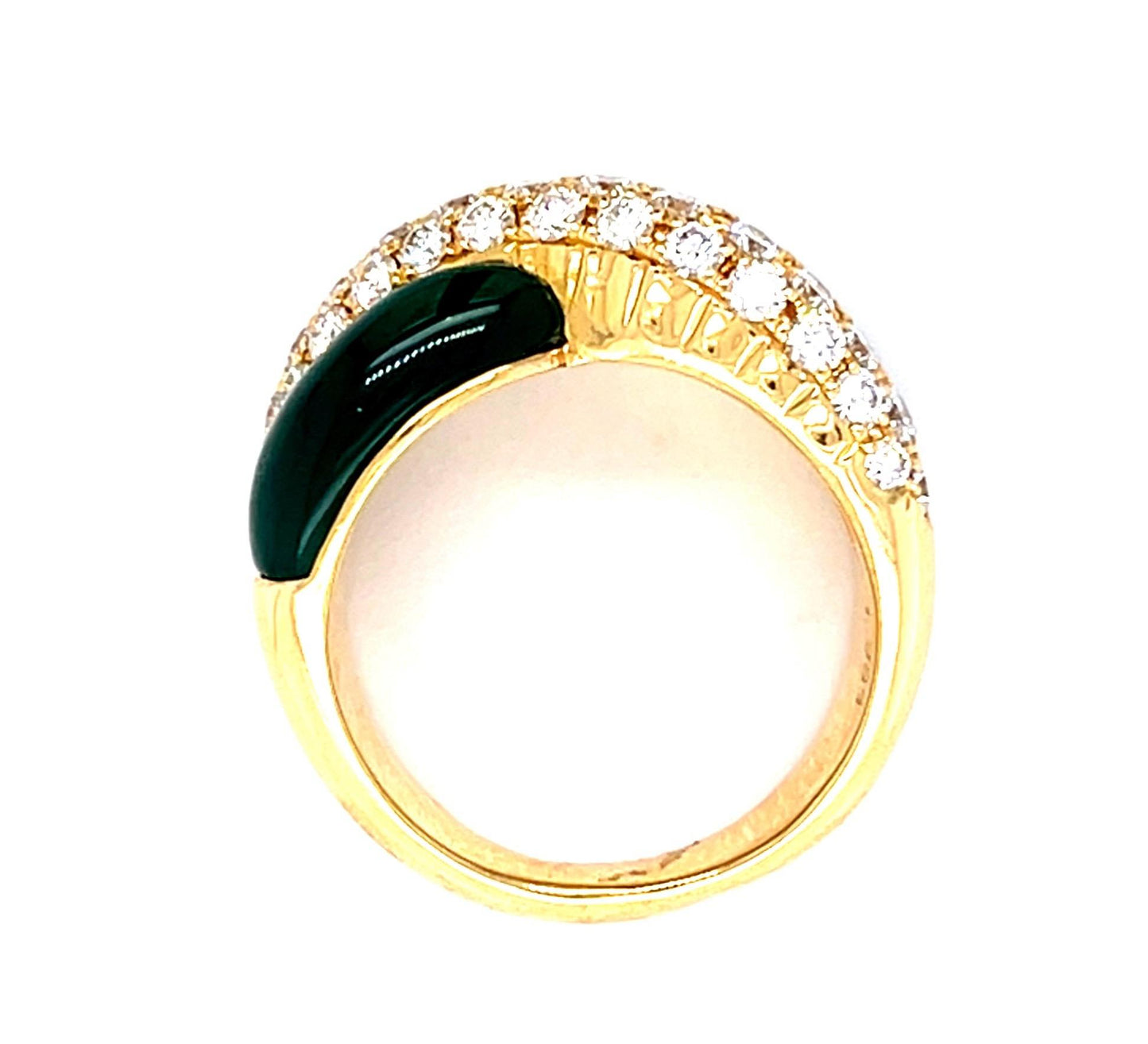 1.38ct Diamond 18KY Crossover Ring Band