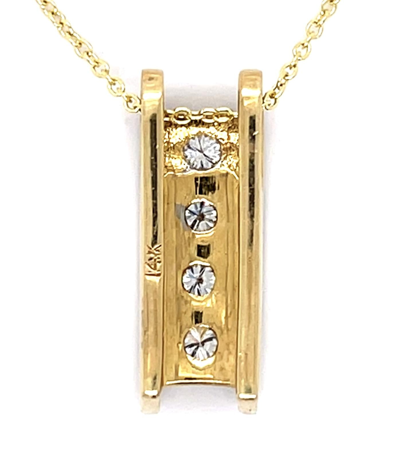 .60ct Center Diamonds 14K 2 Tone Pendant