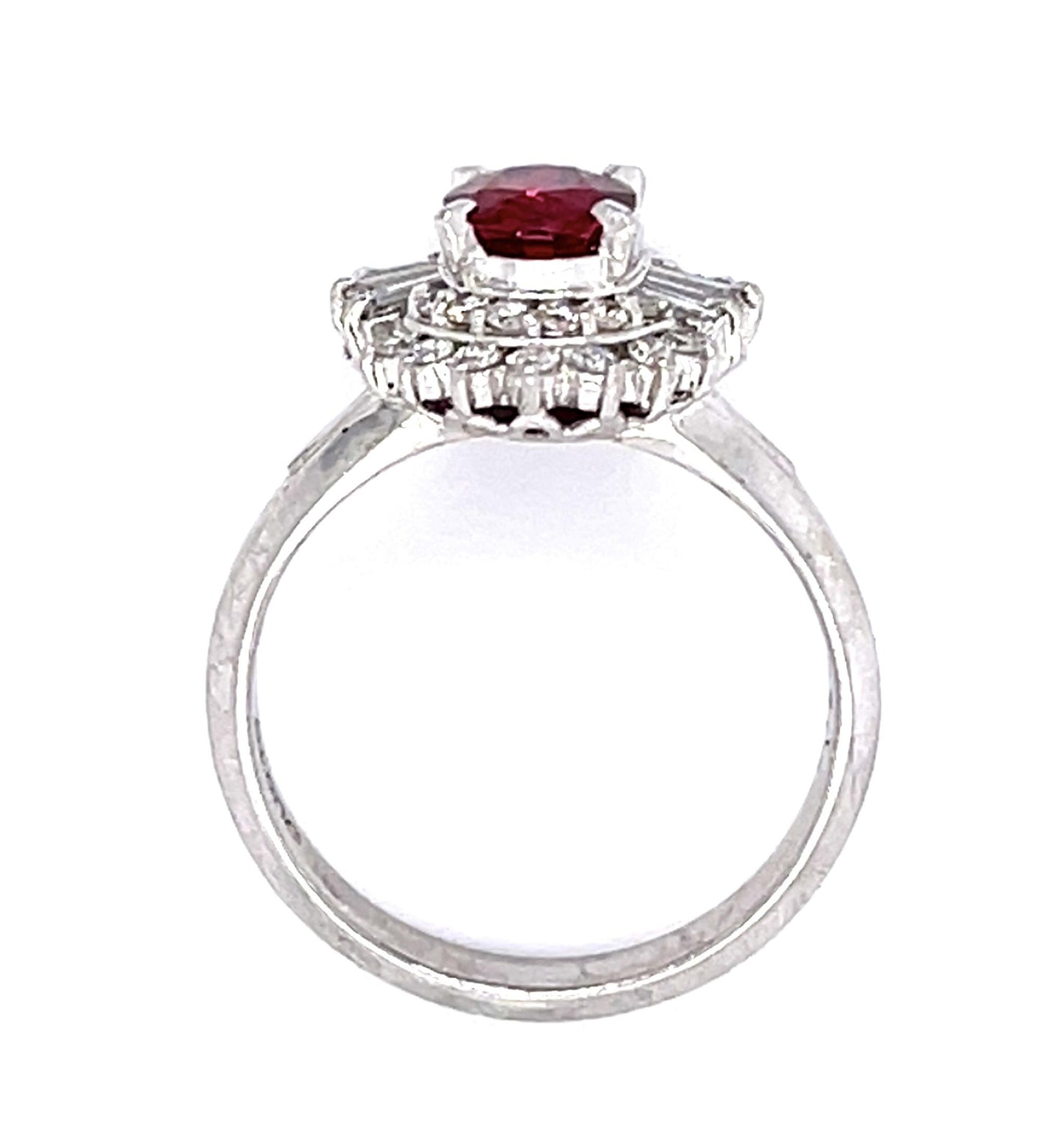 .82ct Ruby .39ct Diamond Platinum Ring
