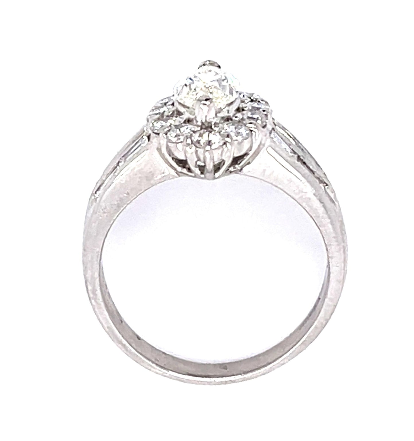 1ct Marquise Diamond Platinum Ring