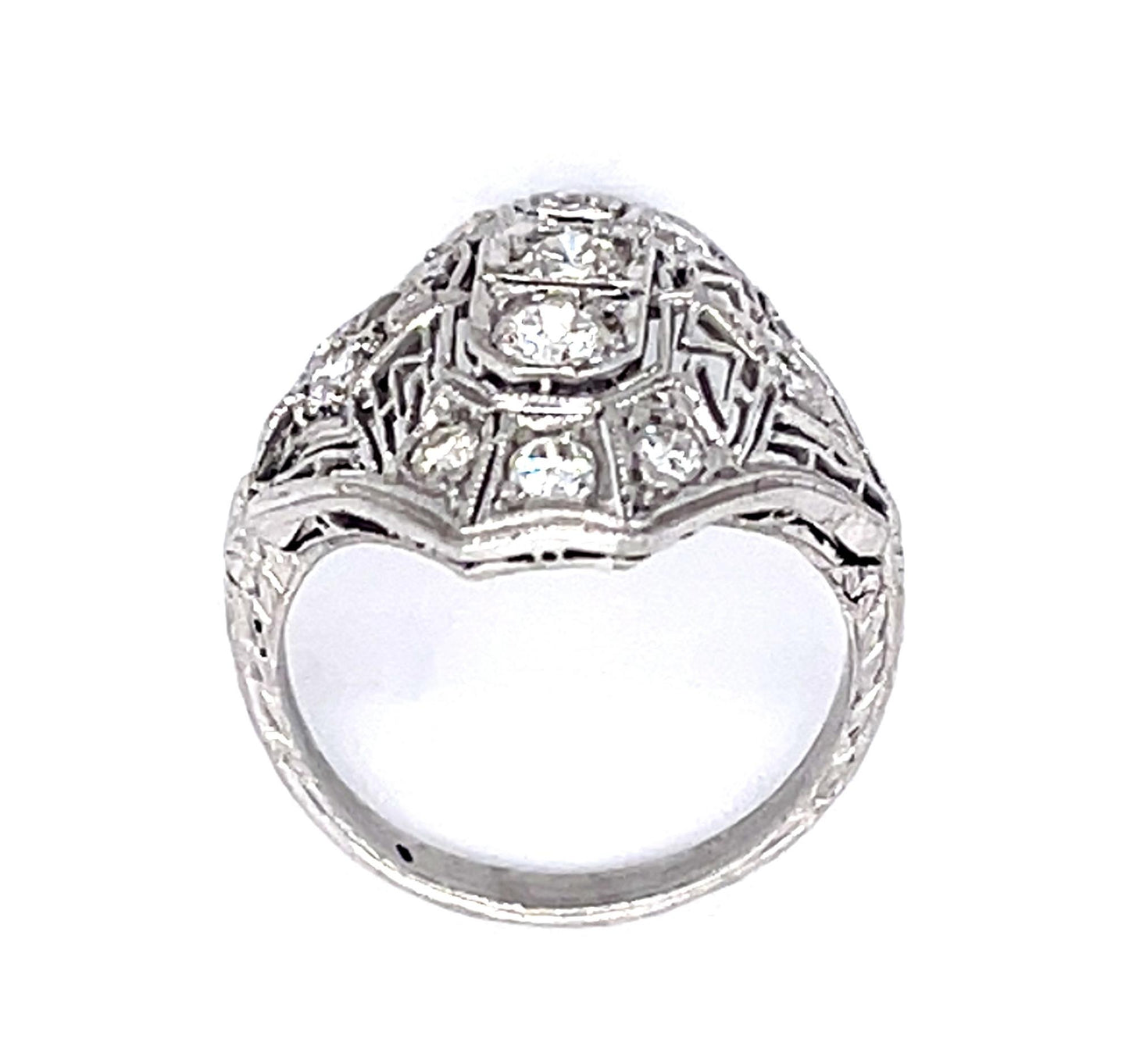 Art Deco .70ct Diamond Platinum Ring (Vintage 1930s)