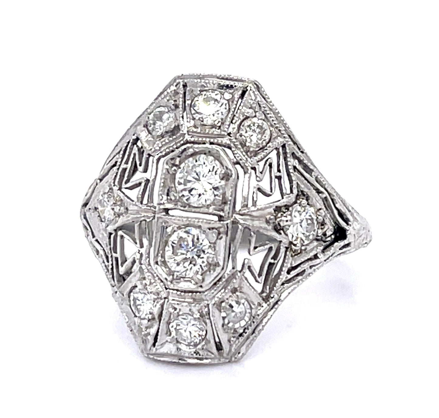 Art Deco .70ct Diamond Platinum Ring (Vintage 1930s)
