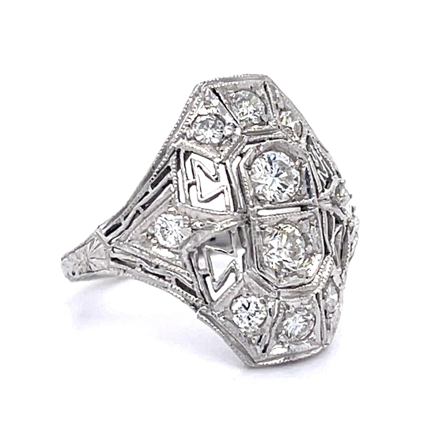 Art Deco .70ct Diamond Platinum Ring (Vintage 1930s)
