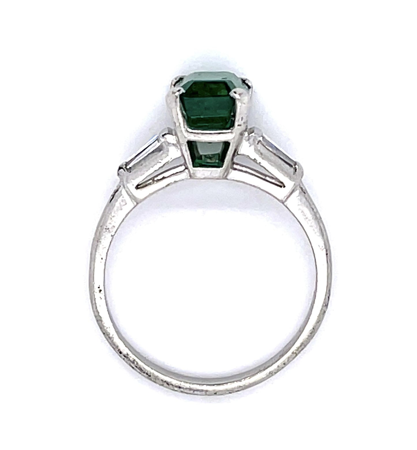 1.84ct Emerald Exact .30ct Diamond Platinum Ring