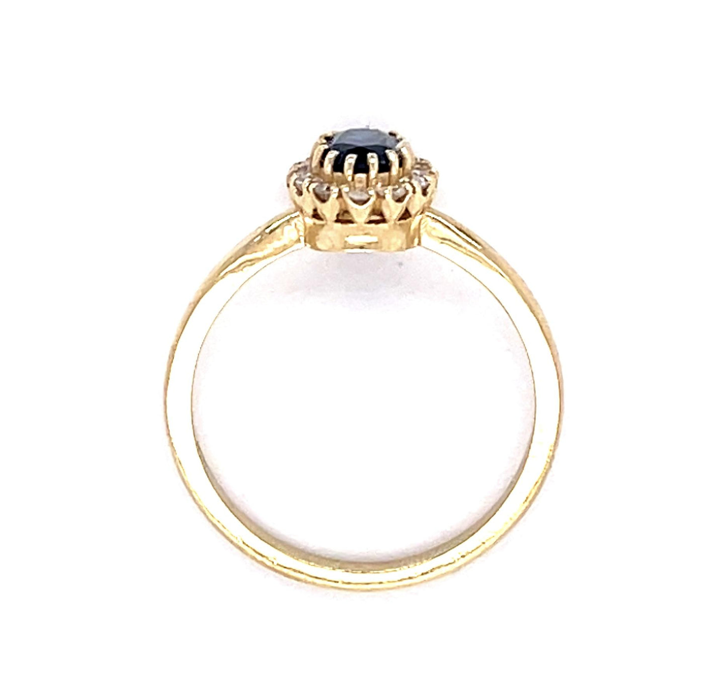 .56ct Sapphire .28ct Diamond 14KY Ring