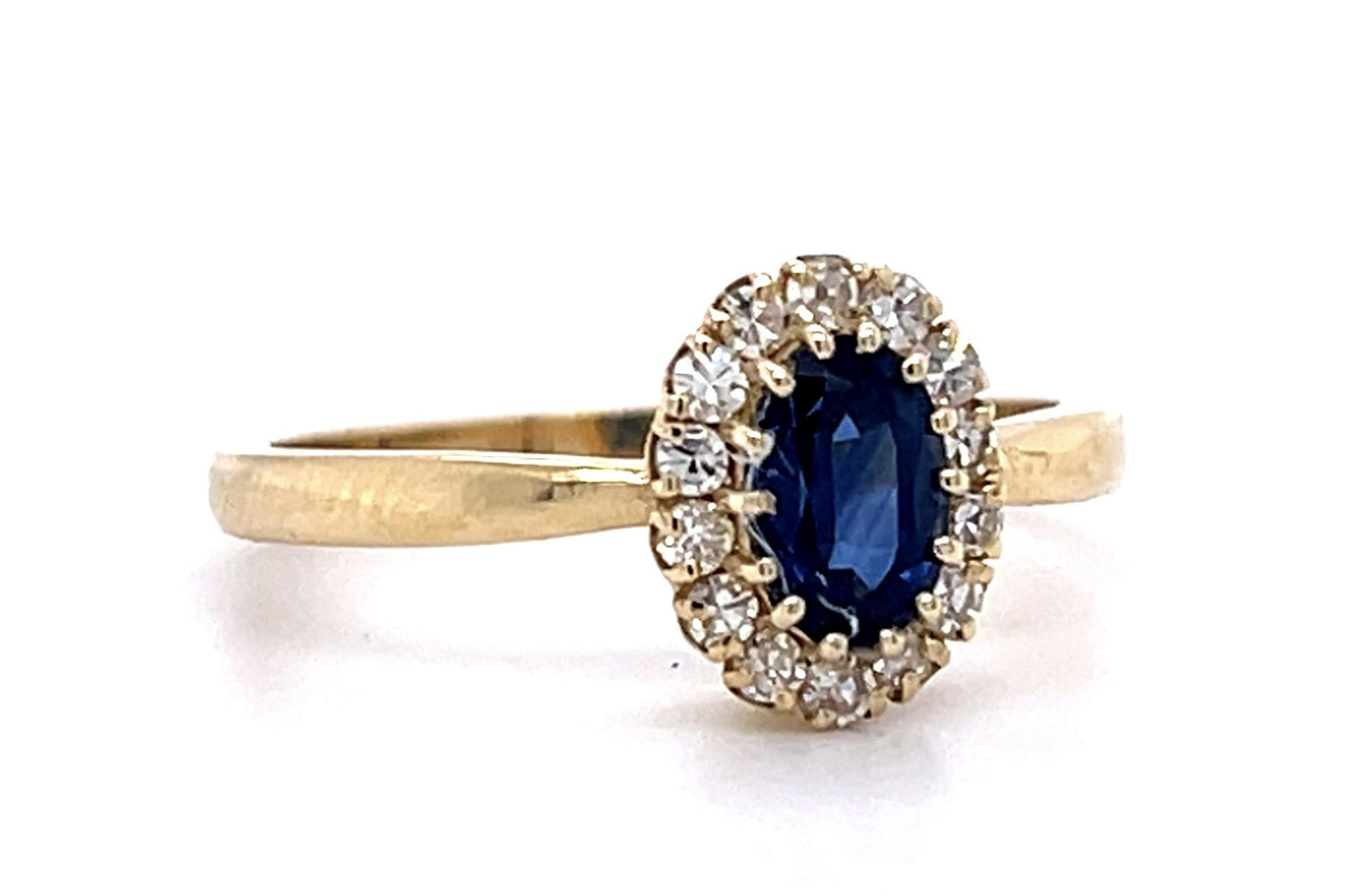 .56ct Sapphire .28ct Diamond 14KY Ring