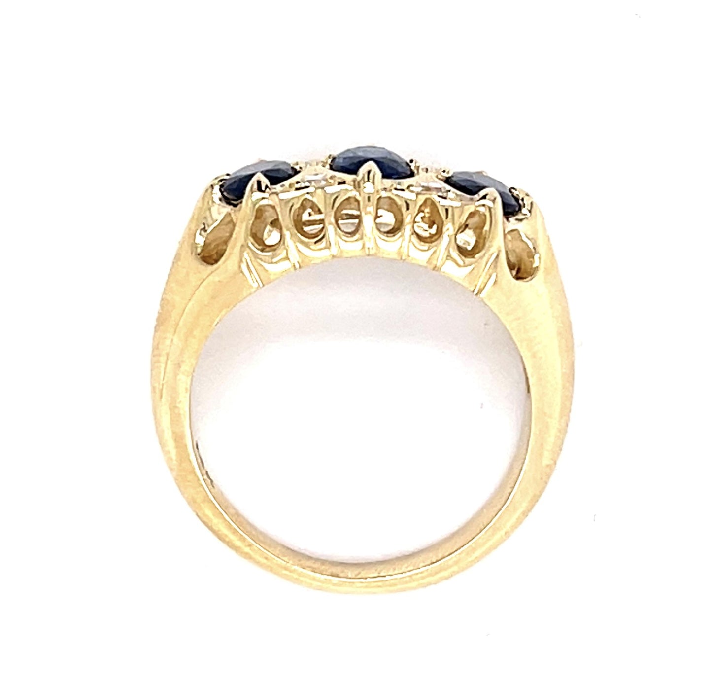 1.75ct Sapphire .12ct Diamond 14KY Ring