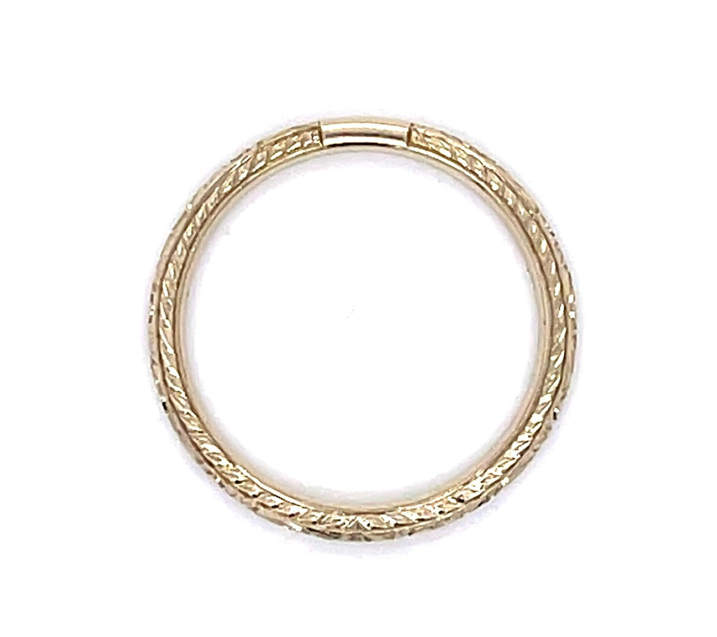14KW Hand Engraved Band Ring 2.25g 5.75 Size