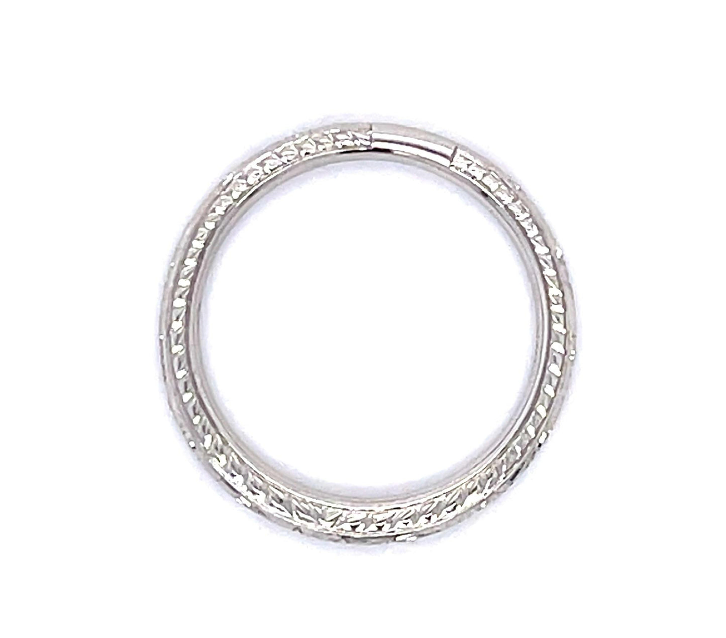 14KW Hand Engraved Band Ring 2.68g 5.75 Size