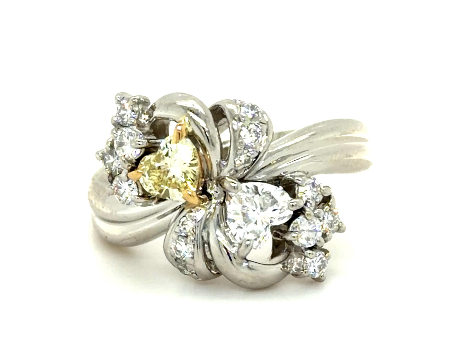 .59ct Heart Diamonds Platinum Ring .38ct SD