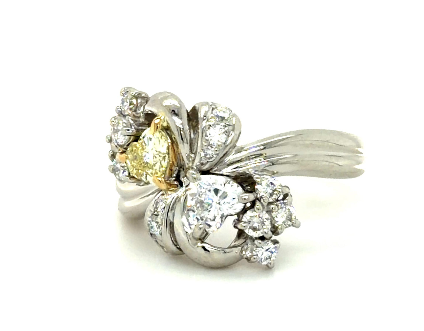 .59ct Heart Diamonds Platinum Ring .38ct SD
