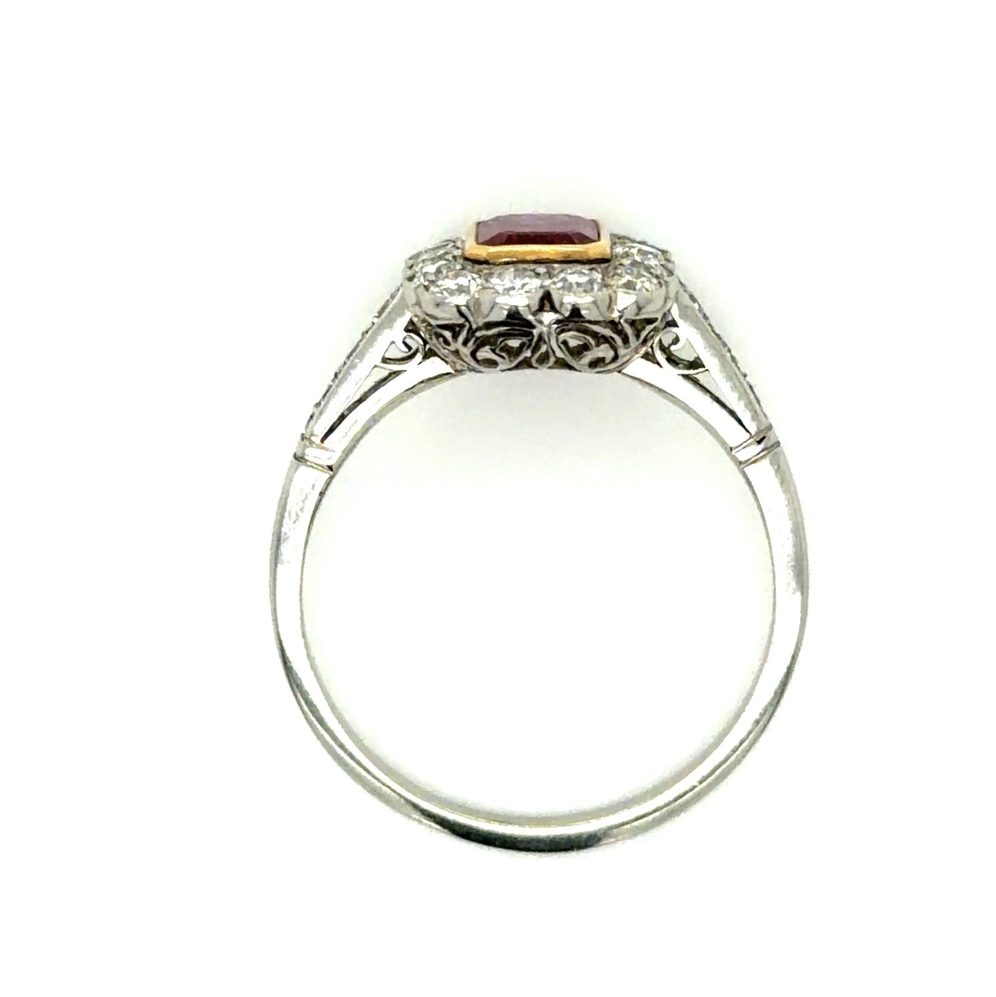 .77ct Ruby & 0.62ctw European-cut Diamond Handmade Ring