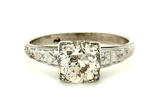 Art Deco 1.40ct Old European Diamond Ring (Vintage 1930s)