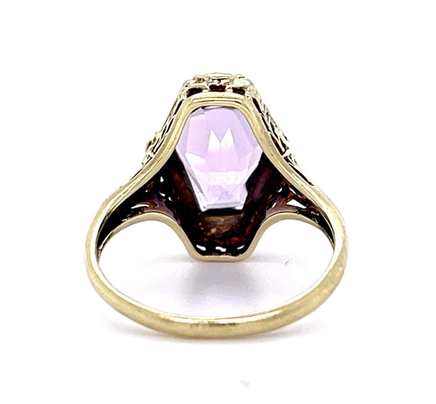Original Art Deco 4ct Amethyst Ring (Antique 1920s)
