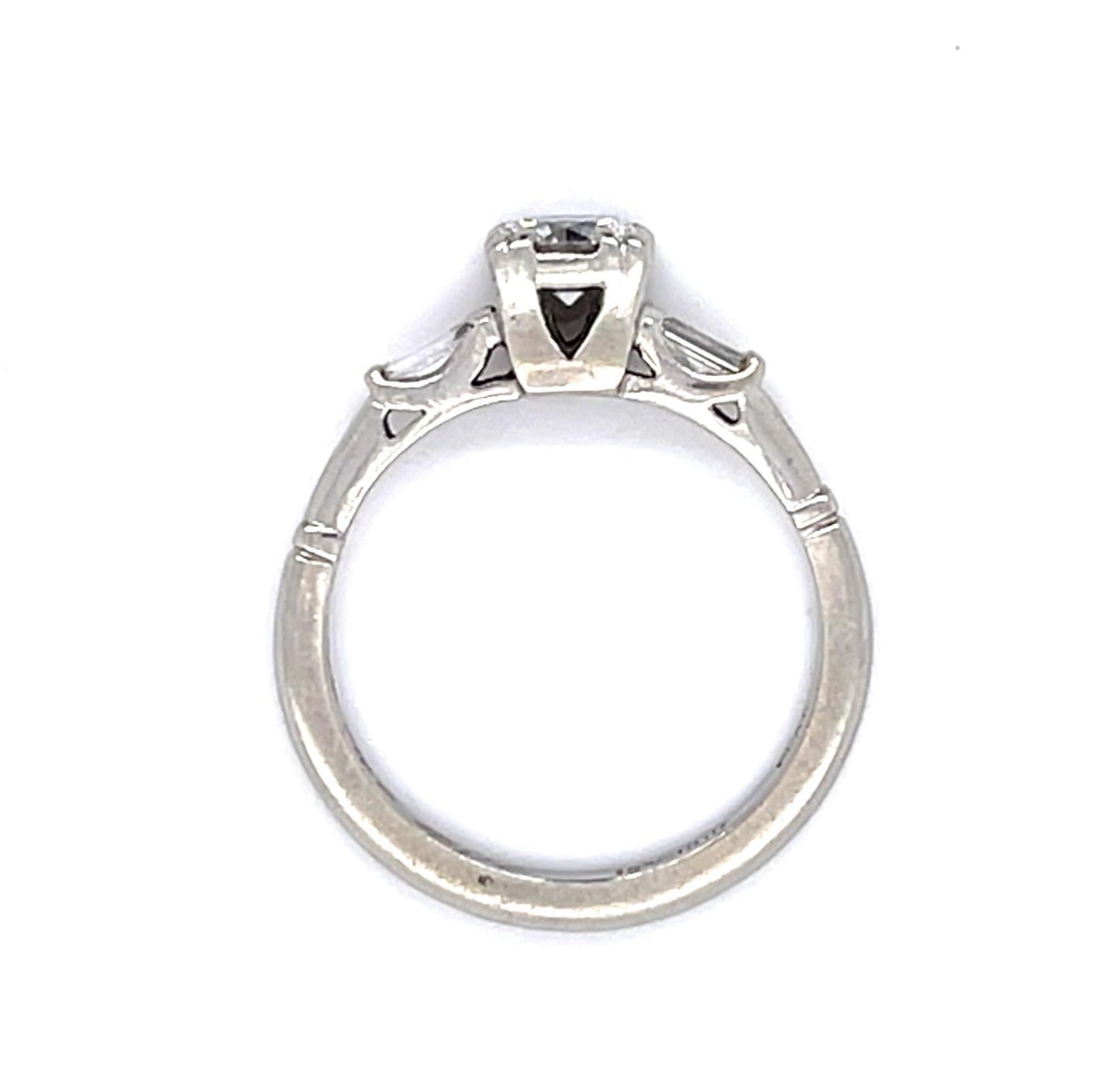 Original Art Deco .45ct Center Diamond PT Ring (Vintage 1930s)