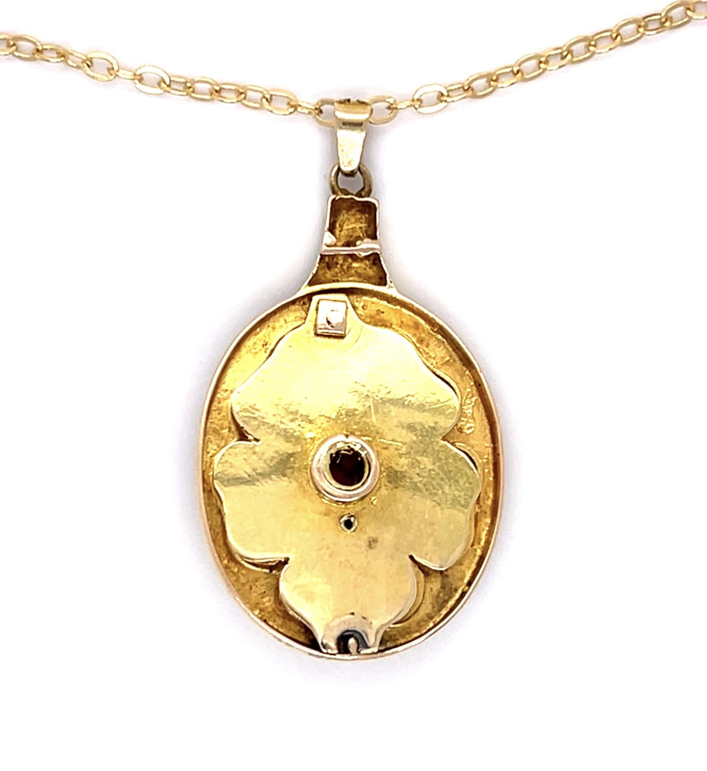 Victorian .70ct Diamond 18KY Pendant (Antique 1890s)