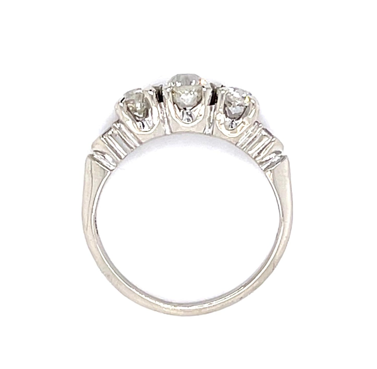 Original .86ct European Diamond 14KW Ring (Vintage 1940s)